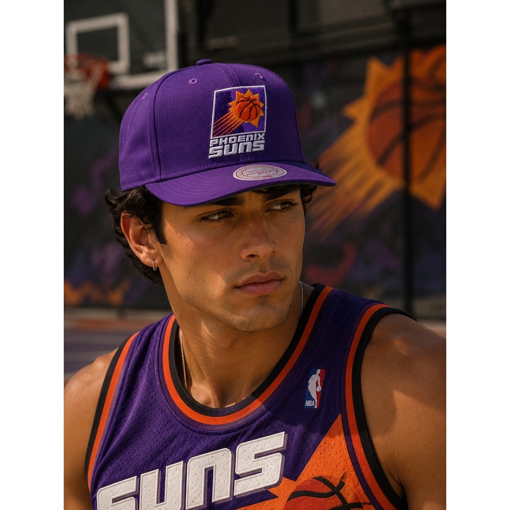 Mitchell & Ness Phoenix Suns Snapback Hat Purple Hardwood Classics NBA Cap NEW
